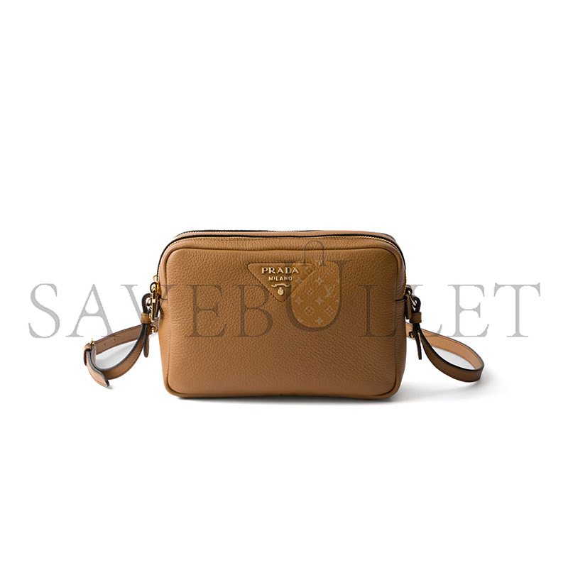 PRADA SMALL LEATHER SHOULDER BAG 1BH082 (22*14.5*8.5cm)
